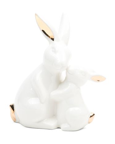 7.75in Porcelain Bunny With Baby | Marshalls