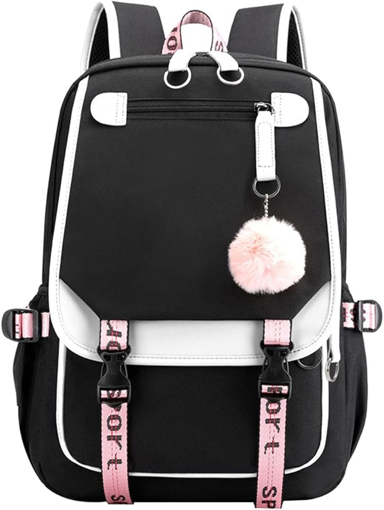JiaYou Teenage Girls' Backpack Middle School Students Bookbag Outdoor Daypack with USB Charge Por... | Amazon (US)