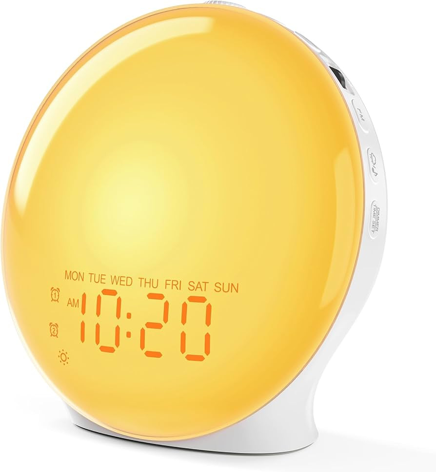 JALL Full-Screen Wake Up Light Sunrise Alarm Clocks for Bedrooms, White Noise Machine for Heavy S... | Amazon (US)