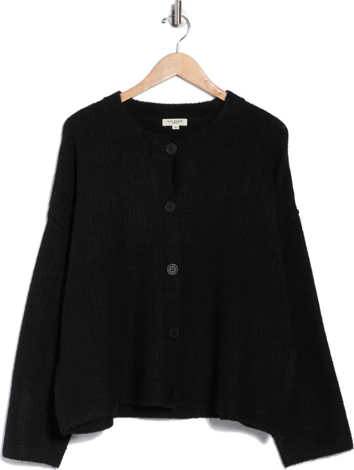 Waffle Button Front Cardigan | Nordstrom Rack