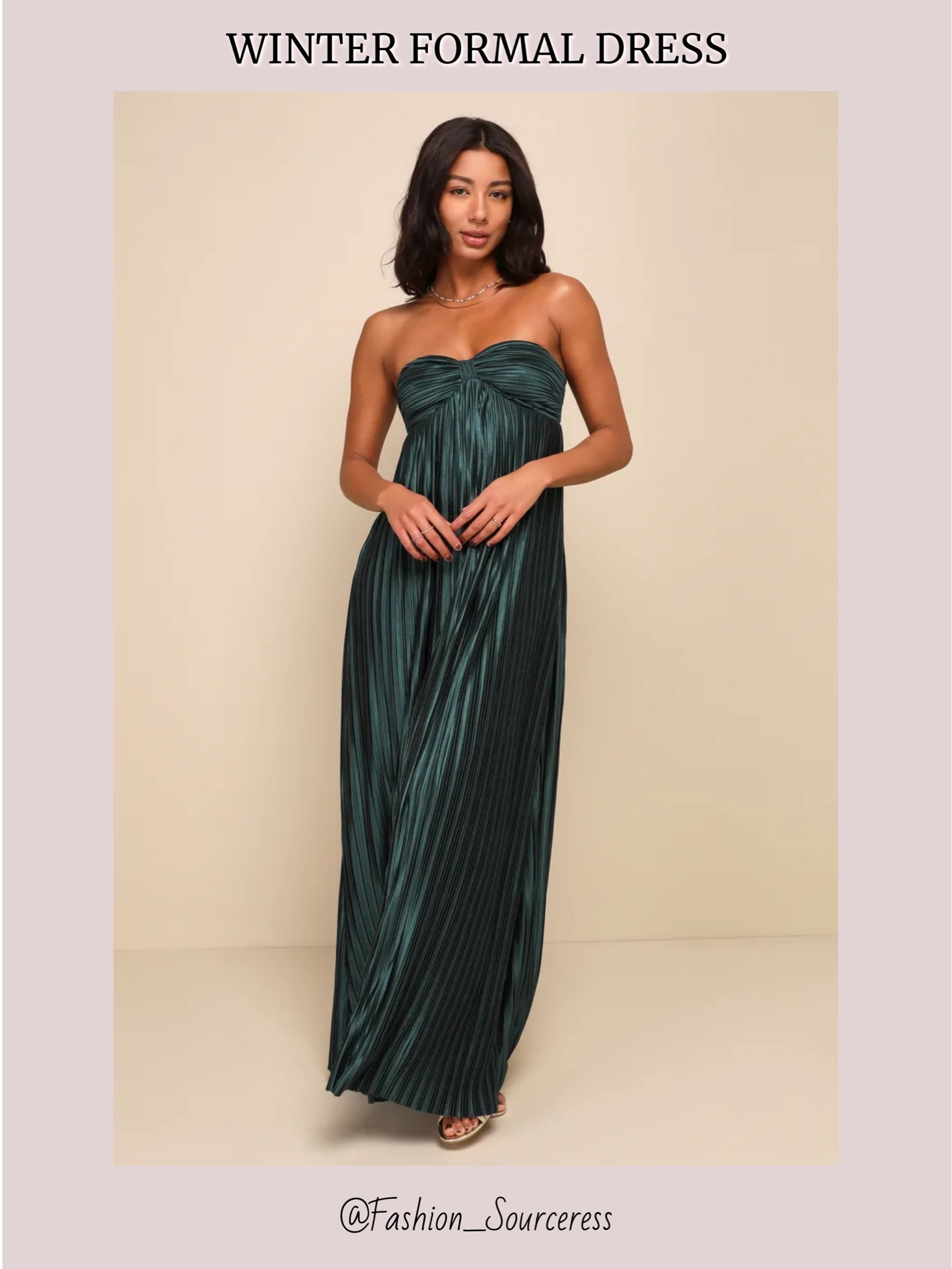 chinese dress ladies Modest Strapless Tiered Long Prom Dresses,Formal Dress Outfits – jkprom main image 0