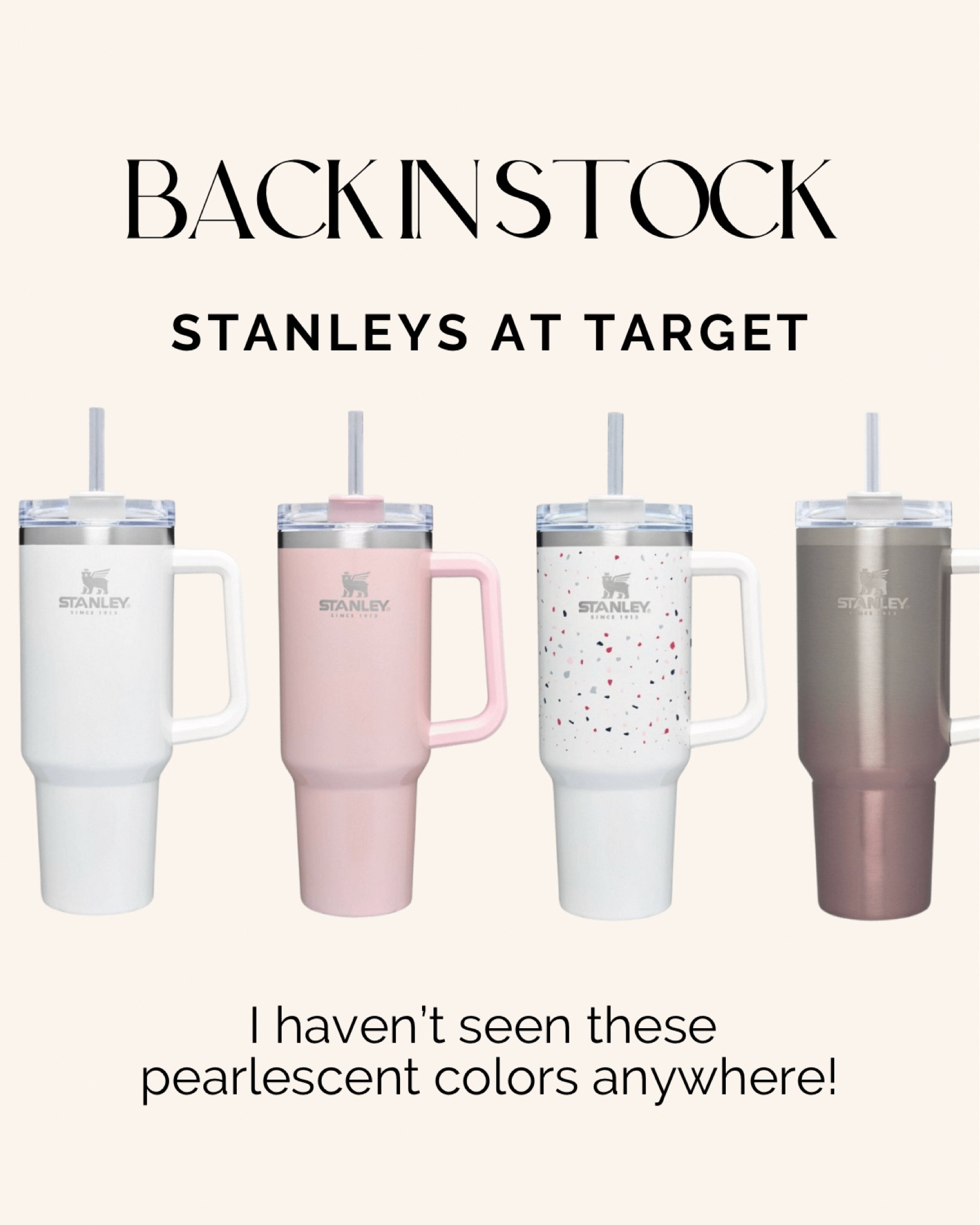 Stanley cups 40 oz tumbler are back in stock at Target! Run! 😍

Target finds 
Cute water bottles
Travel mug
#targetfinds
#fitness
#workoutclothes


#LTKunder50 #LTKtravel #LTKFind