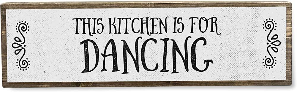 ANVEVO This Kitchen is for Dancing - Metal Wood Sign Light - Kitchen Decor - Rustic Farmhouse Kit... | Amazon (US)