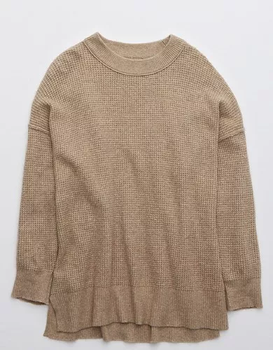 Aerie Waffle Oversized Crew Sweater curated on LTK