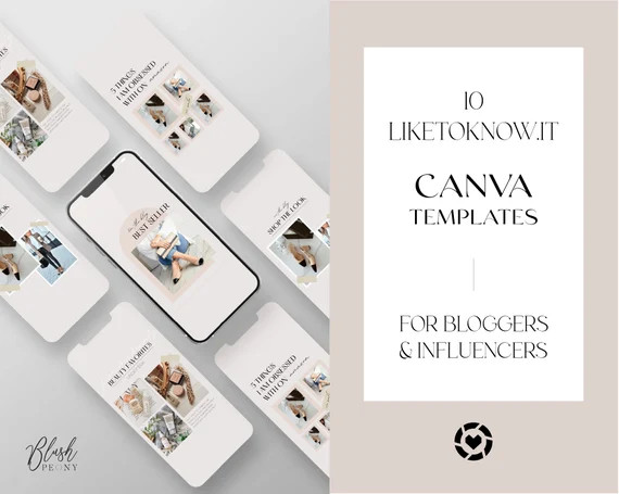 10 LikeToKnowIt Canva Templates, Blogger Influencer Editable Collages, Social Media Marketing Edi... | Etsy (US)