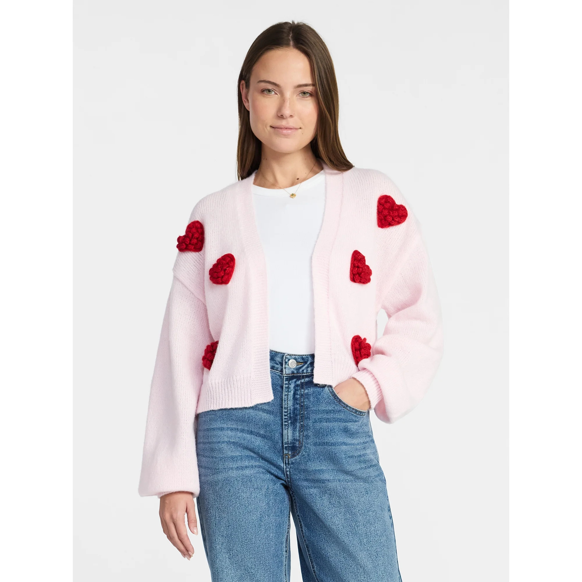 Madden NYC Women's Heart Cardigan, Lightweight, Sizes XXS-XXL | Walmart (US)