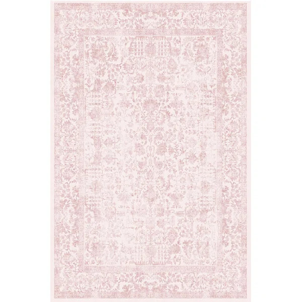 Kitty Machine Washable Vintage Area Rug With Non-Slip Backing | Wayfair North America