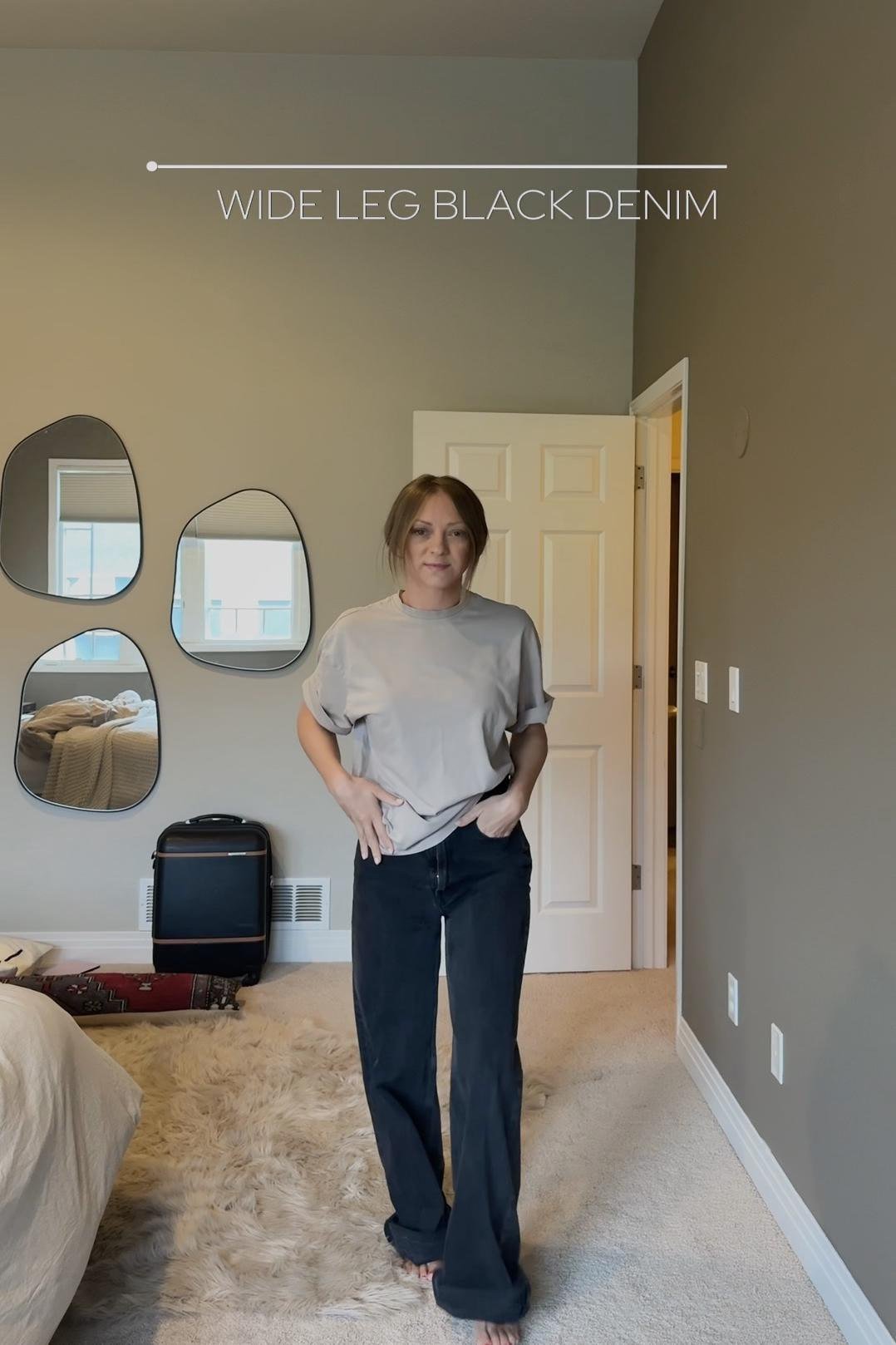 I get asked about these pants every time I wear them. They are such a great basic, yet also a statement. They’re super high-waisted and have an exaggerated wide leg. I love that I can fold them to adjust for heels or a flat. They don’t sell this exact pair anymore, but here are some similar options. These are the Mother Denim Snacks Funnel Heel.

#LTKStyleTip #LTKOver40 #LTKTravel