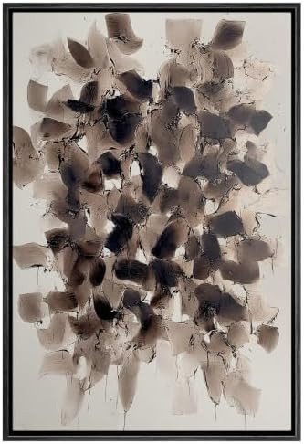 SIGNWIN Framed Canvas Print Wall Art Taupe Brown Abstract Leaf Modern Minimal Brush Stroke Illust... | Amazon (US)