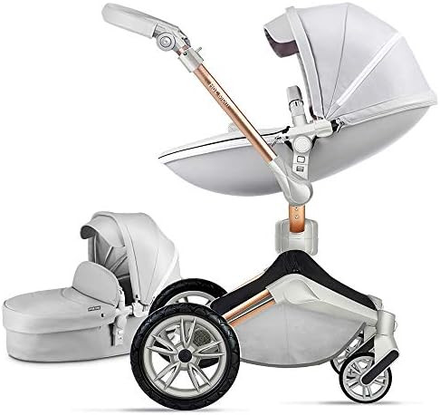 Baby Stroller 360 Degree Rotation Function,Hot Mom Baby Carriage Pu Leather Pushchair Pram 2020,G... | Amazon (US)