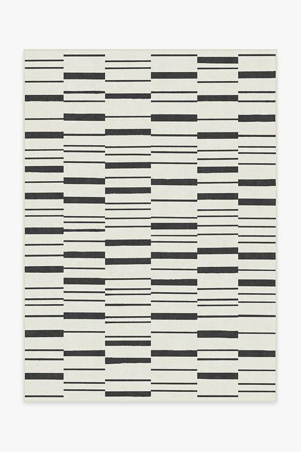 Broken Stripe Black Rug | Ruggable