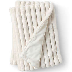 Blake Shelton x Lands' End Channel Faux Fur Throw Blanket | Lands' End (US)