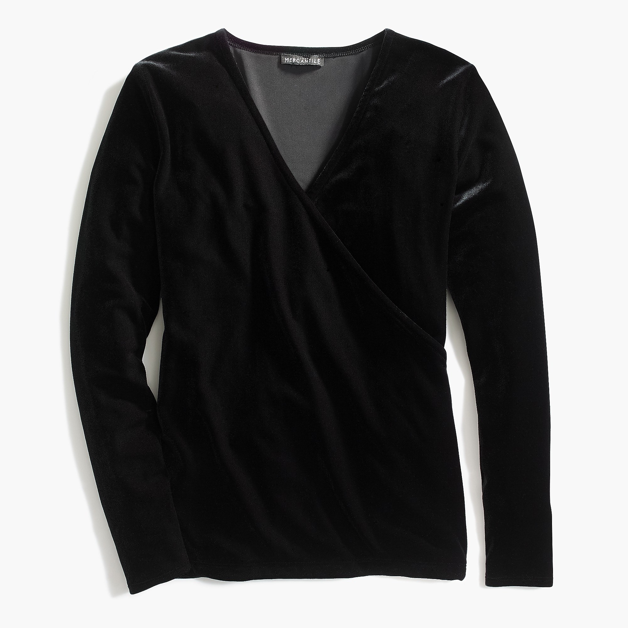 Velvet wrap top | J.Crew Factory