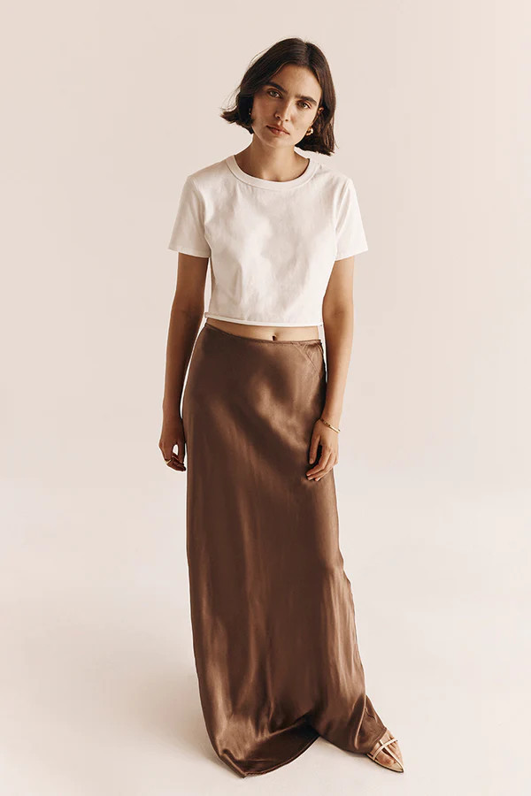 CHARLI COCO SATIN MAXI SKIRT | DISSH