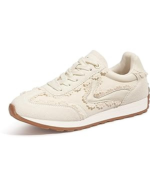 LUCKY STEP Women's Fashion Sneakers Trendy Tennis Shoes Neutral Stylish Retro Trainers Casual Run... | Amazon (US)