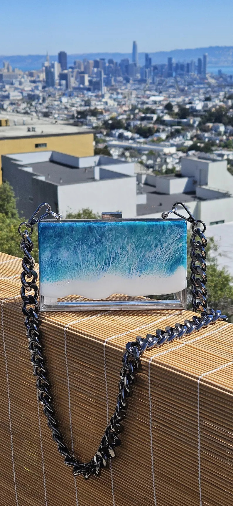 Handmade Clear Ocean Resin Purse \u2013 Concert Approved Bag | Etsy (Global)