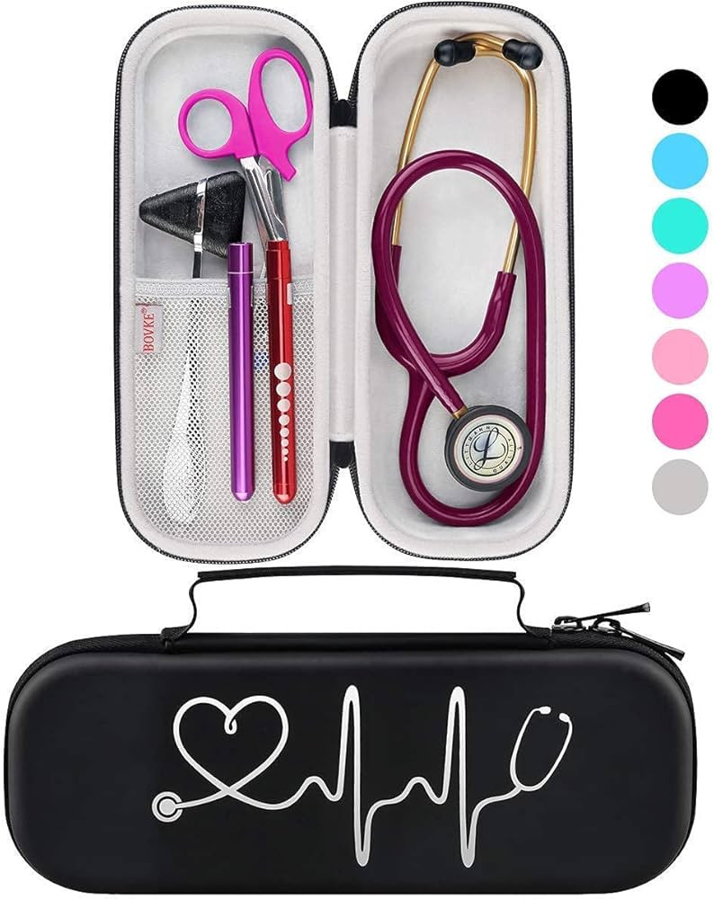 BOVKE Stethoscope Case for 3M Littmann Classic III, Lightweight II S.E, MDF Acoustica Deluxe Stet... | Amazon (US)