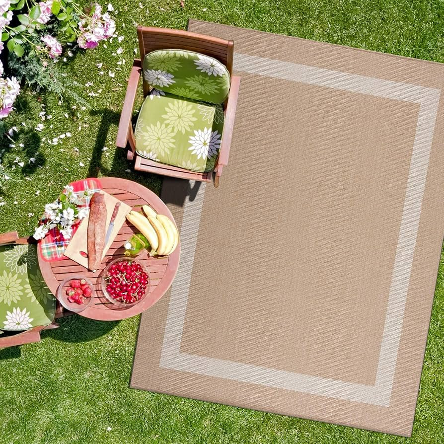 CAMILSON Outdoor Rug 8x10, Modern Outside Rugs for Patios Porches Waterproof Durable Washable Non... | Amazon (US)