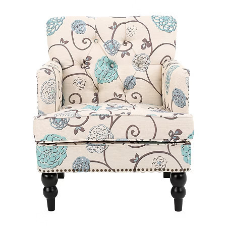 Harrison Tufted Upholstered Club Chair, One Size, Beige | JCPenney