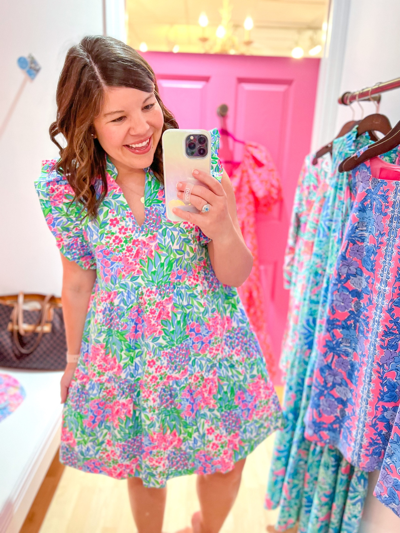 aldena ruffle sleeve cotton dress Lilly Pulitzer Women's Aldena Ruffled Tiered Minidress In Multi A Cherry On  Top