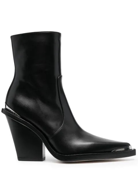 Paris Texas metallic-trim block-heel Ankle Boots - Farfetch | Farfetch Global