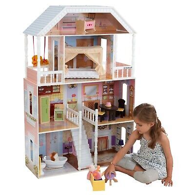 KidKraft Savannah Multi Level Dollhouse 14 accessories included | eBay US