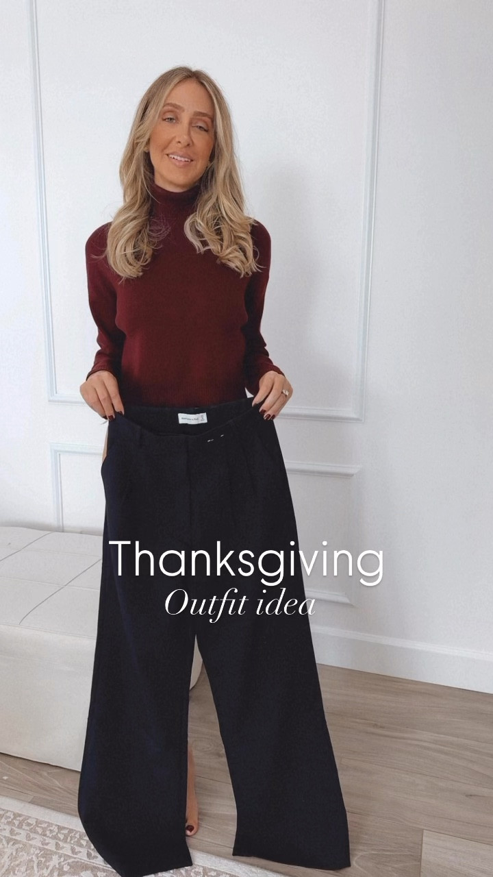 Thanksgiving outfit idea 
Very comfortable, stylish and vet elegant 
All run tts , wearing a size small on top and size 27 long on pants 
I am 5’9” for your reference 


#LTKStyleTip #LTKHoliday #LTKSeasonal