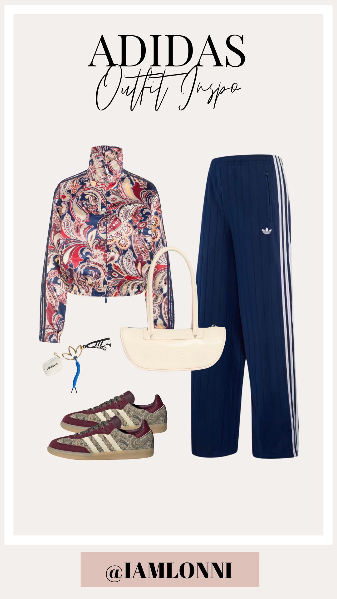 This paisley Adidas jacket deserves the spotlight! Paired with classic navy track pants and matching sneakers, it's the perfect mix of sporty and elevated.

This is the kind of outfit that turns heads without trying. ❤️

#LTKStyle #AdidasStyle #PaisleyPrint #StreetwearStyle #SportyChic #OOTD #FashionFinds #LTKFashion #EverydayStyle #SneakerStyle 

 #LTKgrwm #LTKootd #LTKvlog