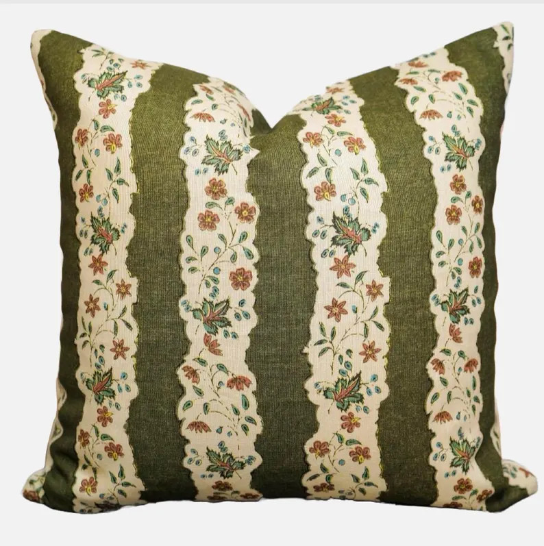 Jasper Michael S Smith single or double sided pillow cover/Red Oak Stripe/Made to order | Etsy (US)