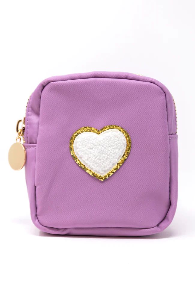 Heart/Purple Patch Mini Travel Bag FINAL SALE | Pink Lily