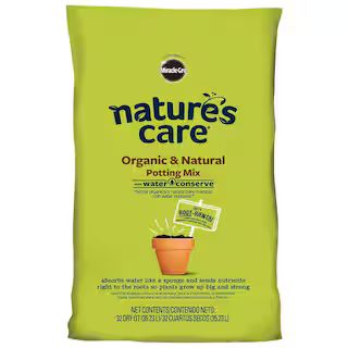 Miracle-Gro Nature's Care 32 qt. Organic Potting Soil Mix 71683120 | The Home Depot