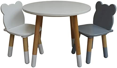 Stepup Baby Childrens Table and Chairs, Toddler Kids Activity Play Table 2 Chair Wooden Set, 2-5 ... | Amazon (US)