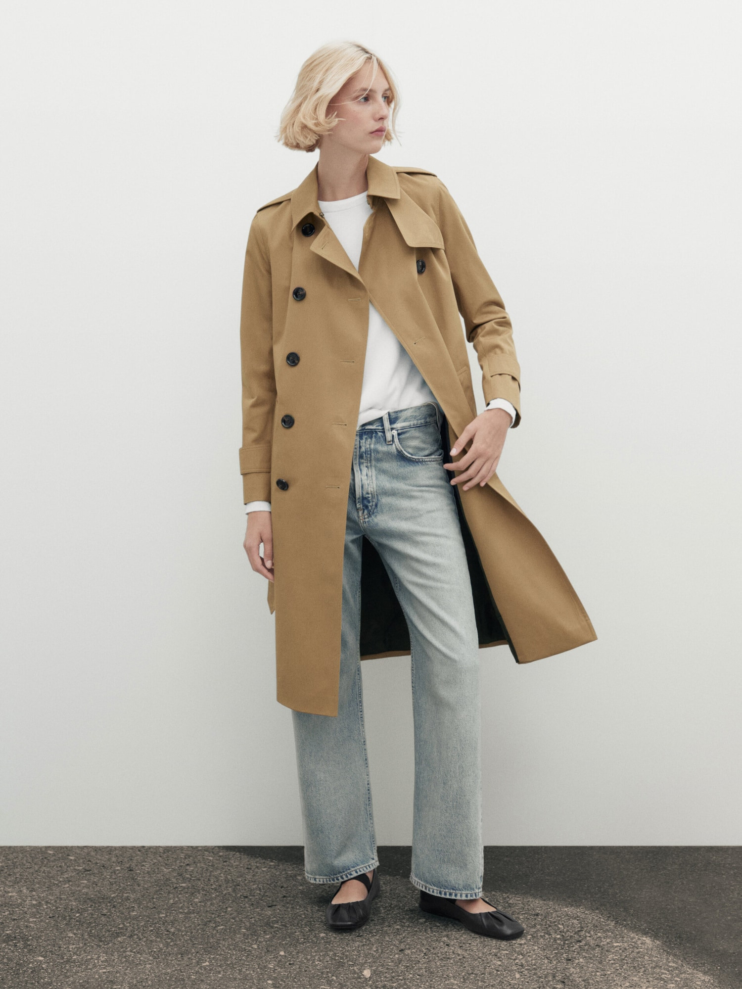 Trench coat with belt | Massimo Dutti UK
