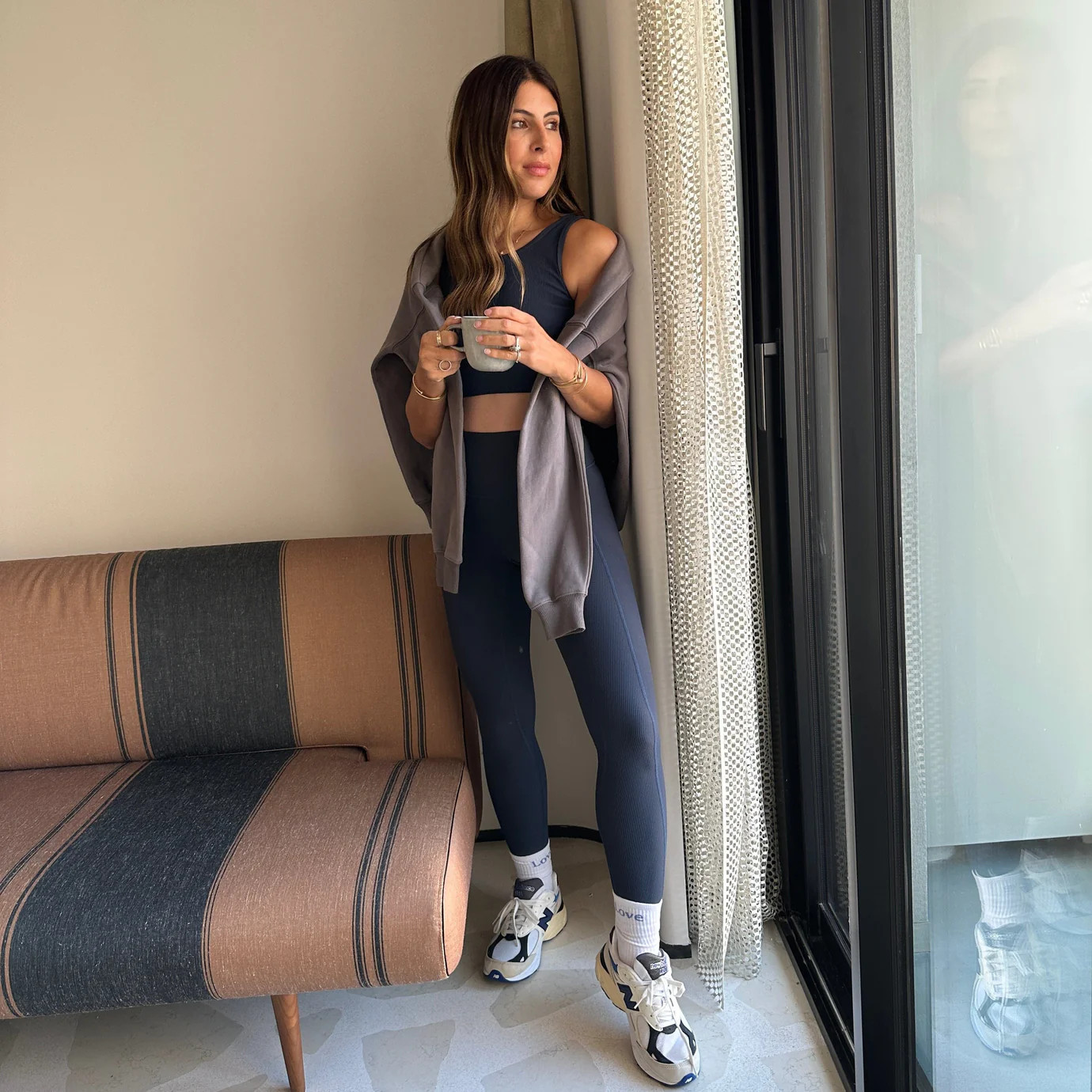 THE ULTIMATE RIBBED LEGGINGS - NAVY | WAT The Brand