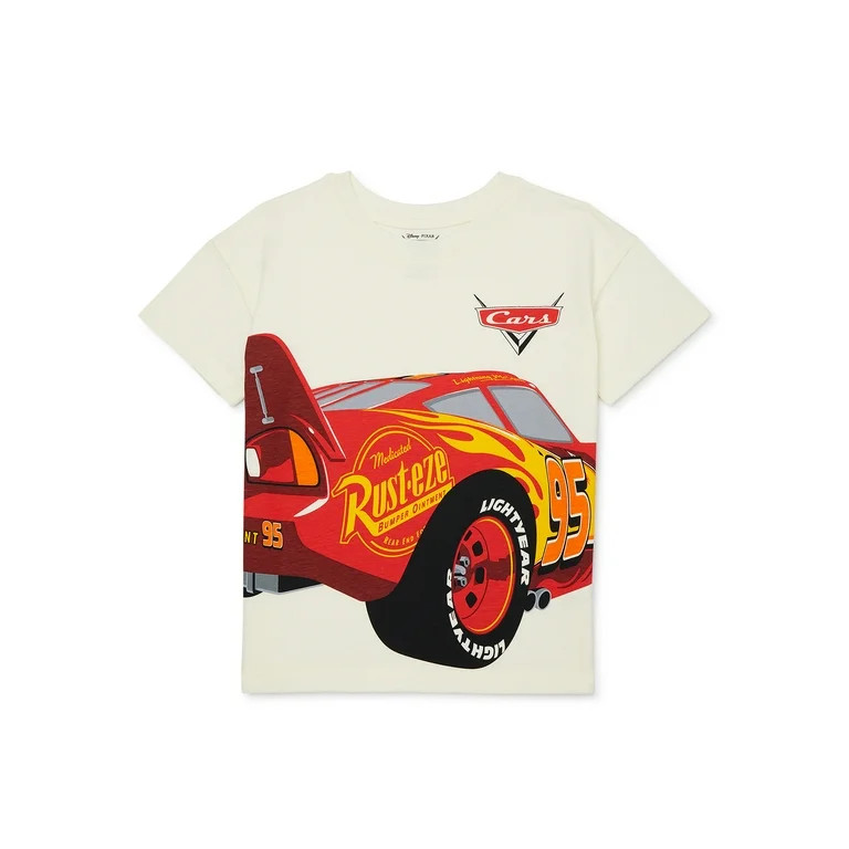 Disney Cars Toddler Boys Lightning McQueen Short Sleeve Crewneck T-Shirt, Sizes 12M-5T | Walmart (US)