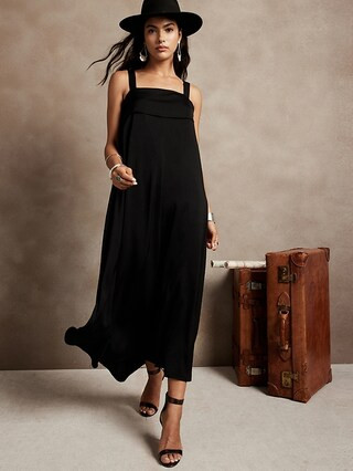 Tie-Back Midi Dress | Banana Republic Factory