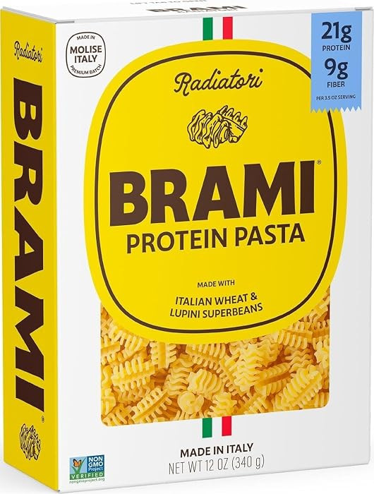 Brami Radiatori Italian Protein Pasta, Low Carb, High Fiber, Non-GMO, Keto, Made in Italy, Semoli... | Amazon (US)