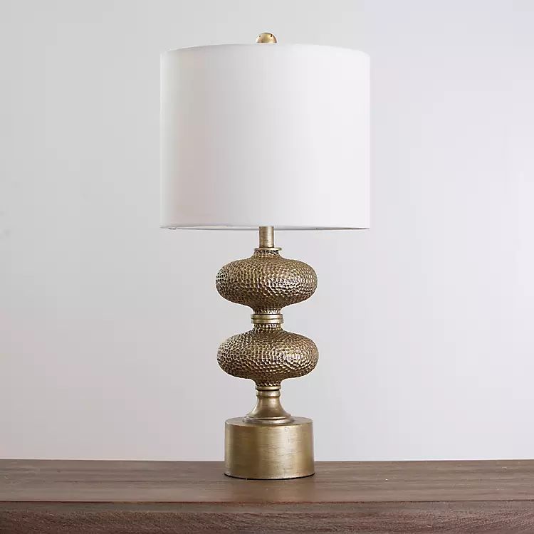 Vintage Brass Textured Table Lamp | Kirkland's Home