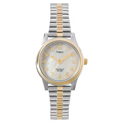 Women's Timex Expansion Band Watch - Two-Tone/Mother of Pearl T2M828JT | Target
