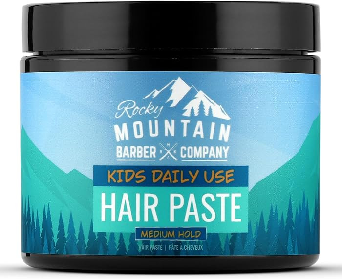 Rocky Mountain Barber Company Kids Hair Styling Paste for Boys - Large 4 oz Tub - Medium Hold Gel... | Amazon (US)