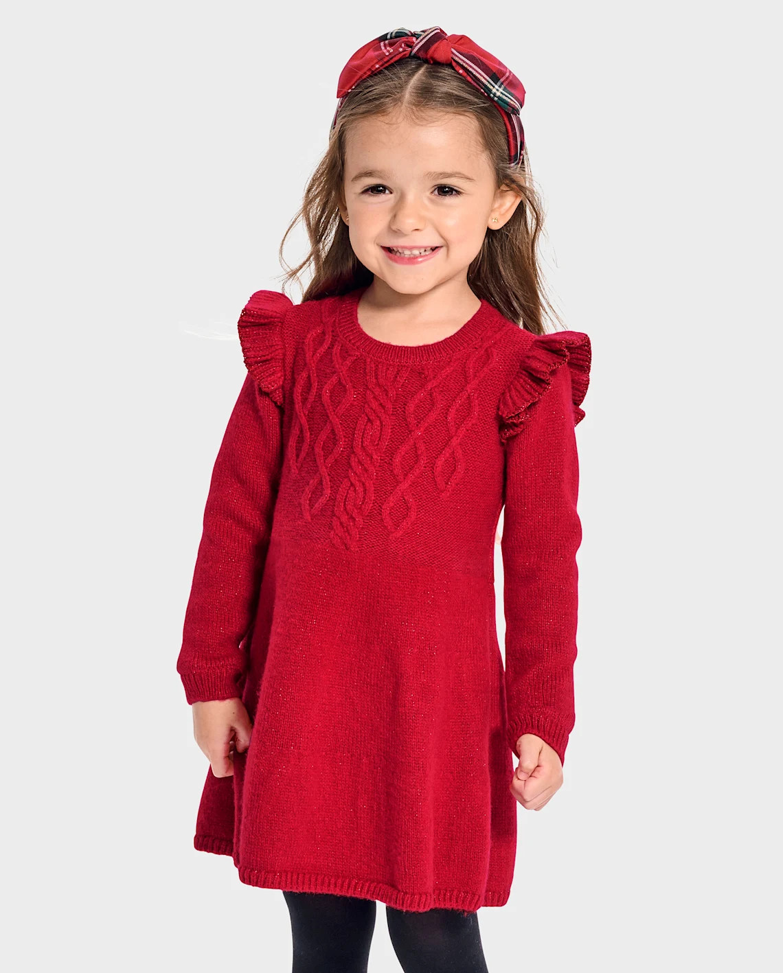 Baby And Toddler Girls Cable Knit Sweater Dress - red | The Children's Place