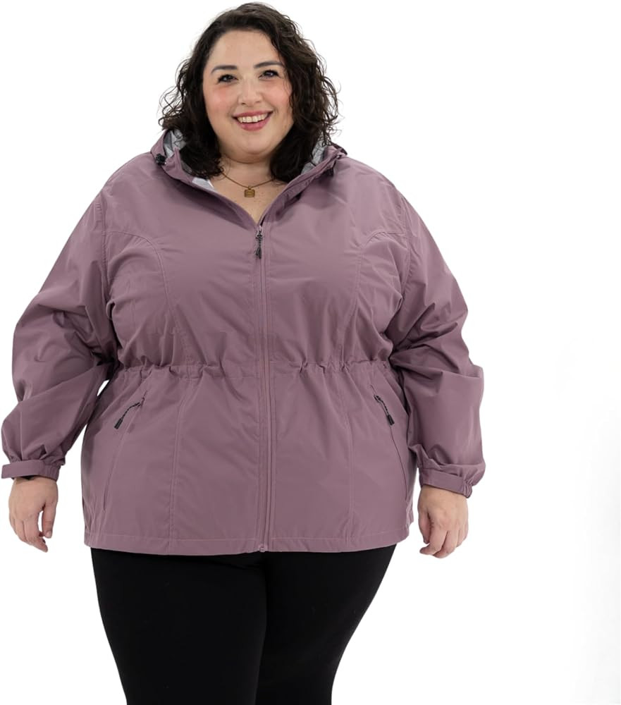 Snow Country Outerwear Women's Plus Size 1X-6X Rain Jacket Wind Coat Mystique | Amazon (US)