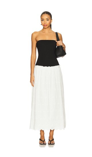 Elera Maxi Dress in Black & White | Revolve Clothing (Global)