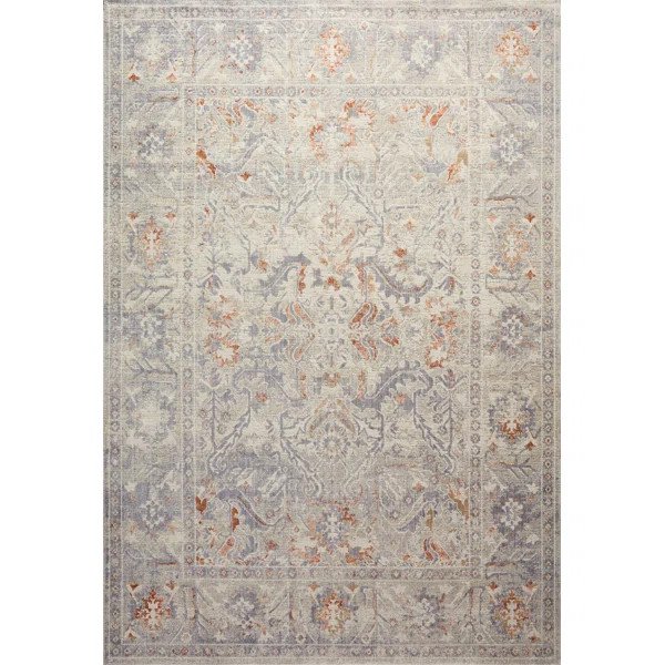 Rosemarie Performance Oatmeal/Lavender Rug | Wayfair North America