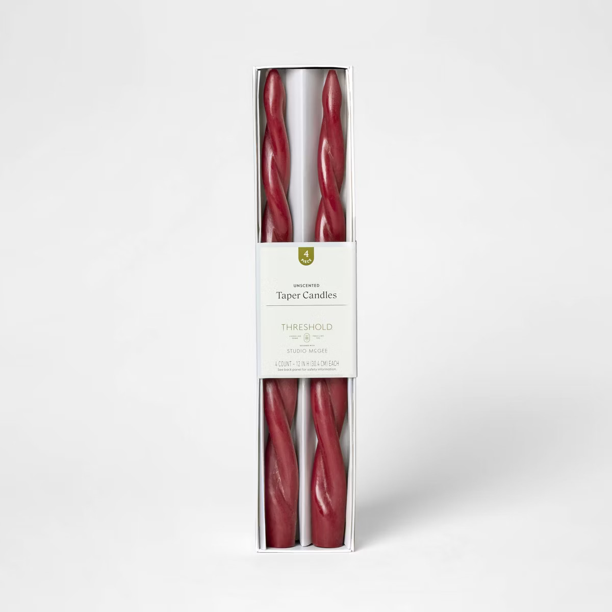 4pk Twisted Taper Candle Set - Threshold™ designed with Studio McGee | Target