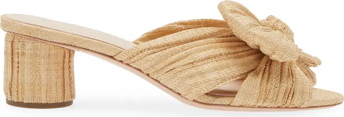 Emilia Knot Raffia Slide Sandal (Women) | Nordstrom
