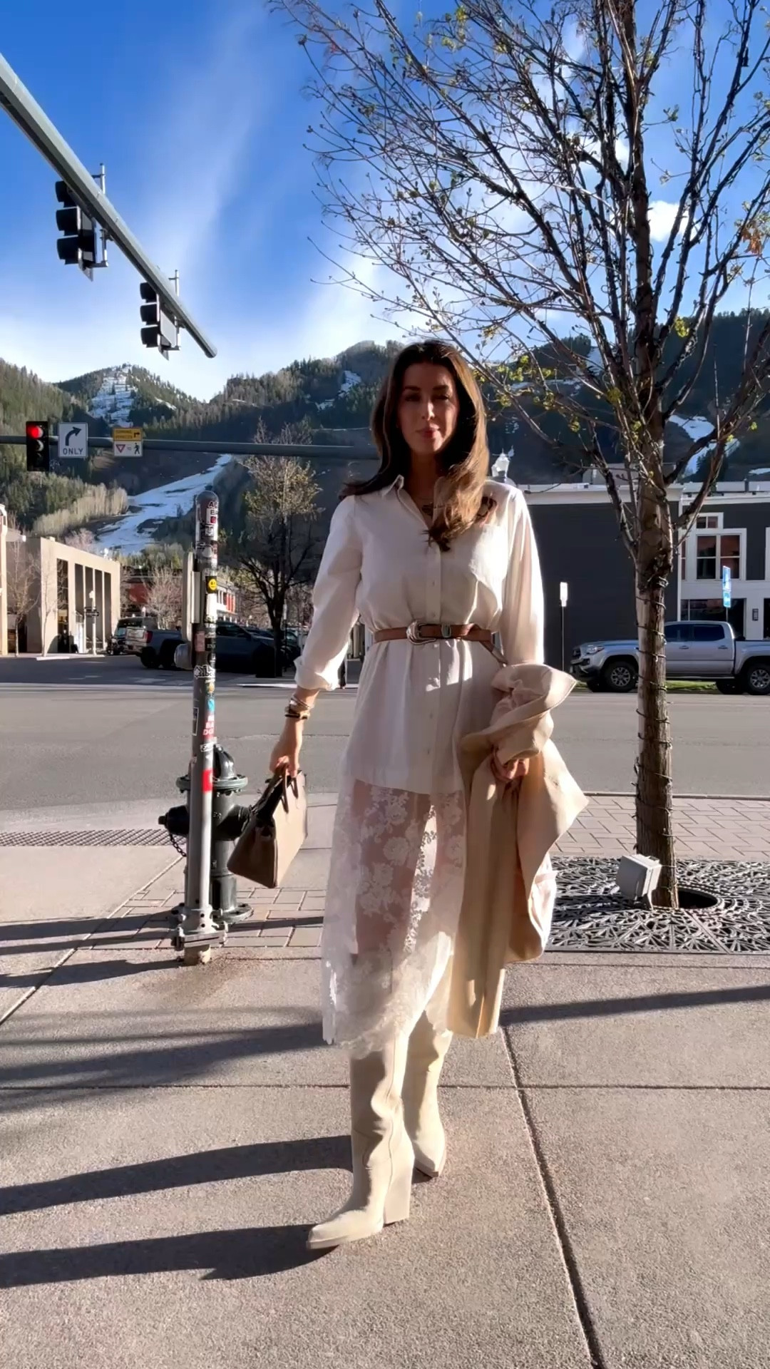 First night in Aspen and Catch Steak was calling us back. 🏔️🥩
We came here last fall and I knew immediately we would be back. Off season Aspen hits differently — quieter, more intimate, and somehow even better.
But let's talk about this dress for a second.
Brand new spring launch and it comes with a matching belt — which is gorgeous — but I wanted to take it somewhere a little more western for tonight so I swapped it out for one of my own belts. I actually had a shoe repair shop punch extra holes in it so I could cinch it at the waist. A little effort. Completely worth it.
This is look one of three from the trip so stay tuned. 👀
A few notes on styling this one because I want you to see it the way I do — this dress is a blank slate. The model online is going to show you one version. But when you see something like this, always ask yourself how many ways you can wear it. Dressed up for a sophisticated dinner. Western for a concert or a summer trip. The shoes and the belt do all the work.
Speaking of boots — these are brand new, fully in stock, and if you have any kind of western vacation or concert on your calendar this summer you need them immediately.
I wearing medium in this dress but I really need a small — keep that in mind. 🔗 Everything linked. Link in bio.
Save this for your next western outfit inspo. 🔖 

 

#LTKOver40 #LTKTravel #LTKTall