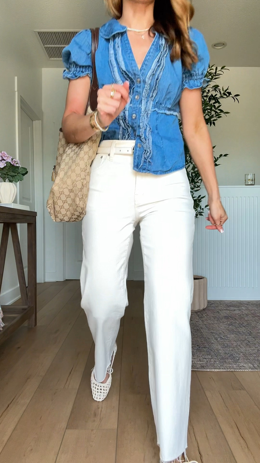 Expensive stuff that’s worth it! I love these creamy white crop jeans! I did 24 regular since it’s a crop style. Comes in length options! Spring outfit. Summer outfit. XXS in denim shirt.

#LTKootd #LTKWorkwear #LTKTravel