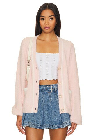 BCBGeneration Stripe Cardigan in Pink Combo from Revolve.com | Revolve Clothing (Global)