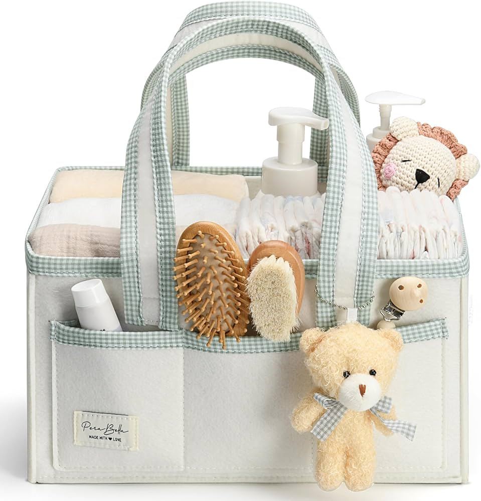 PeraBella Diaper Caddy Organizer with Handle, Baby Shower Gifts Basket Bag, Registry Search Must ... | Amazon (US)